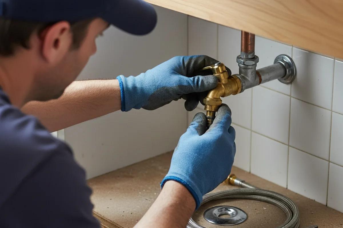 Shutoff valve and fitting work during Well Pump Repair in San Diego